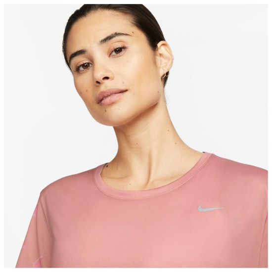 Nike Γυναικεία κοντομάνικη μπλούζα Dri-FIT Swoosh AOP SS Crop